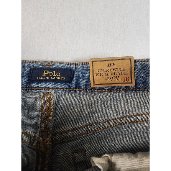 Polo Ralph Lauren Y2K The Chrystie Kick Flare Patchwork Crop 16 Size 16 Girls - Picture 8 of 16